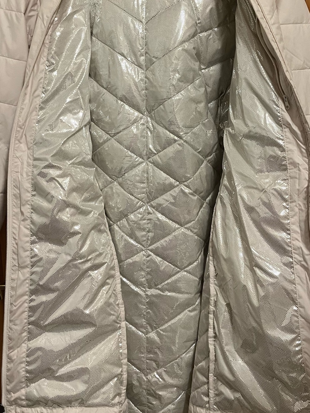 Columbia Women's Cream Hooded Lightweight Puffer Coat XL - Picture 4 of 5